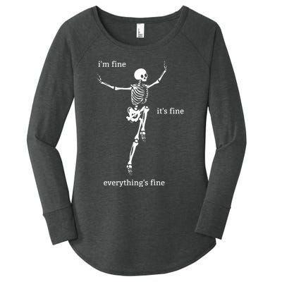 Sassy Skeleton: Im Fine Women's Perfect Tri Tunic Long Sleeve Shirt