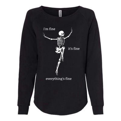 Sassy Skeleton: Im Fine Womens California Wash Sweatshirt