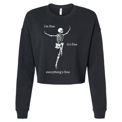 Sassy Skeleton: Im Fine Cropped Pullover Crew