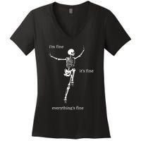 Sassy Skeleton: Im Fine Women's V-Neck T-Shirt