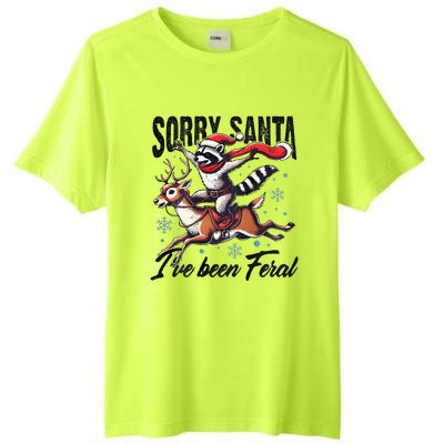 Sorry Santa I’Ve Been Feral Raccoon Riding Horse Tall Fusion ChromaSoft Performance T-Shirt