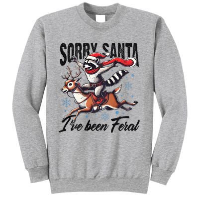 Sorry Santa I’Ve Been Feral Raccoon Riding Horse Sweatshirt