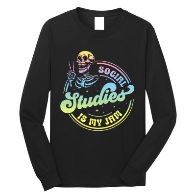 Social Studies Is My Jam Skeleton History Teacher Costume Long Sleeve Shirt