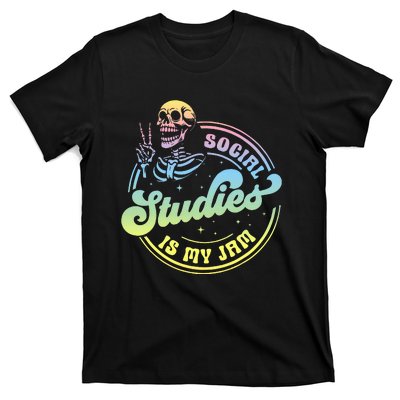 Social Studies Is My Jam Skeleton History Teacher Costume T-Shirt