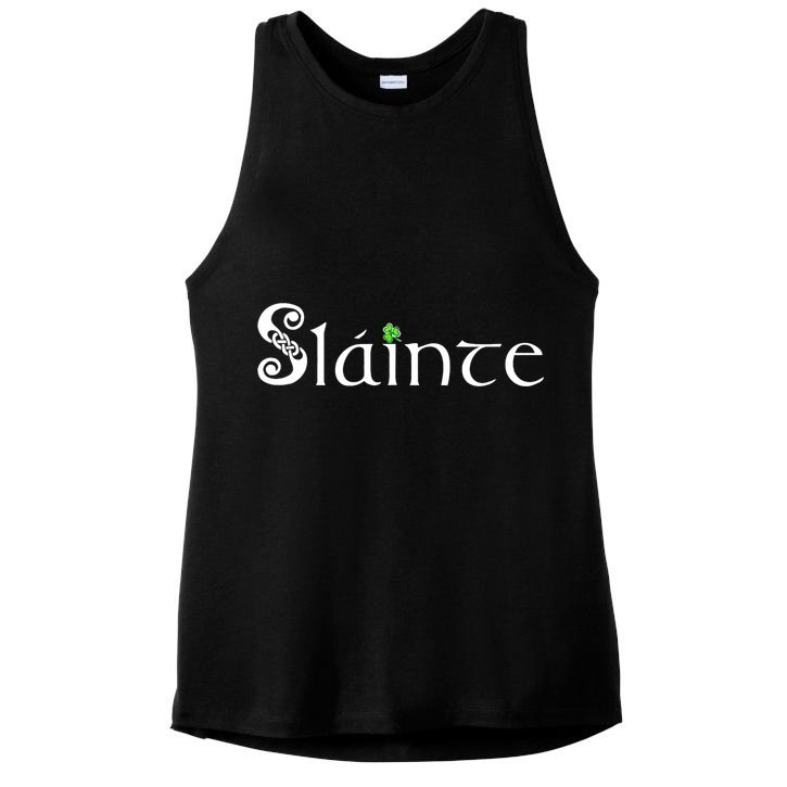 Slainte, Sláinte Irish Cheers, Health, St Patrick's Day Ladies PosiCharge Tri-Blend Wicking Tank