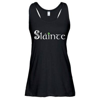 Slainte, Sláinte Irish Cheers, Health, St Patrick's Day Ladies Essential Flowy Tank