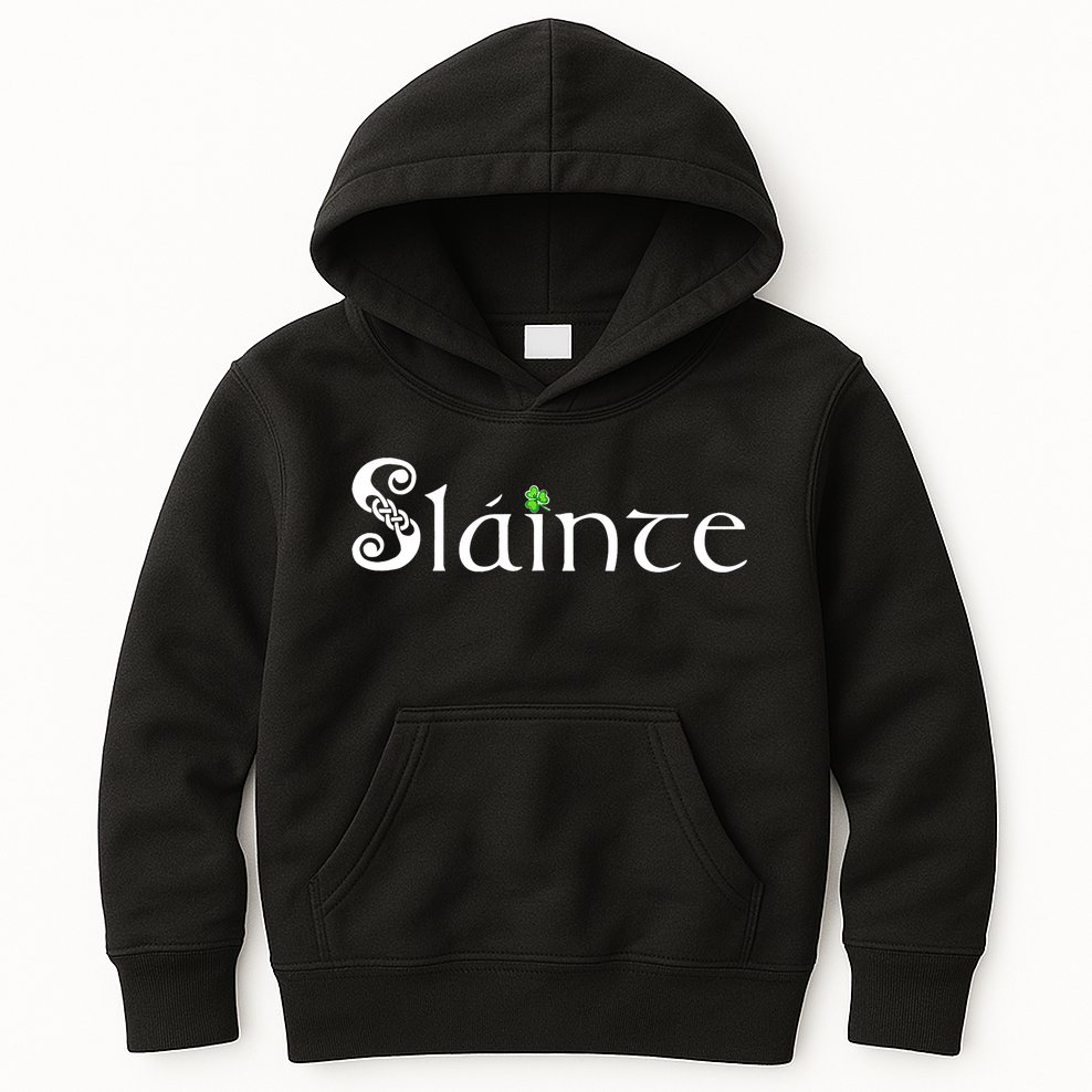 Slainte, Sláinte Irish Cheers, Health, St Patrick's Day Kids Hoodie