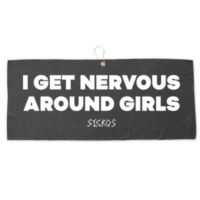 Sickos Shop I Get Nervous Around Large Microfiber Waffle Golf Towel