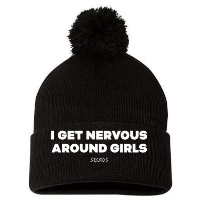 Sickos Shop I Get Nervous Around Pom Pom 12in Knit Beanie