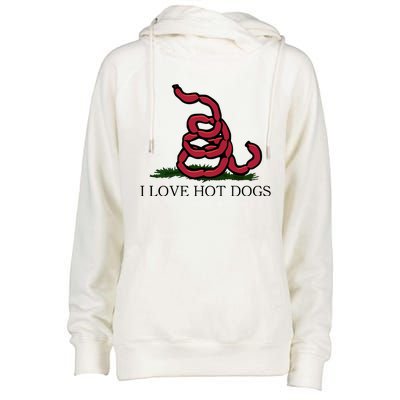 Shithead Steve I Love Hot Dogs Womens Funnel Neck Pullover Hood