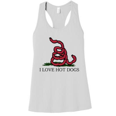 Shithead Steve I Love Hot Dogs Women's Racerback Tank