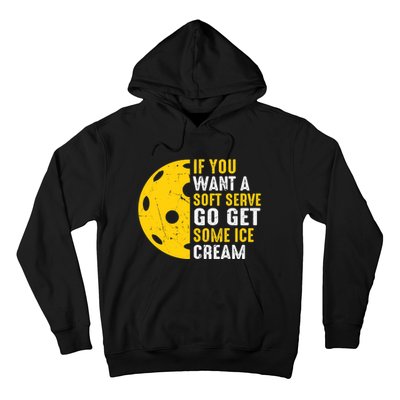 Soft Serve Ice Cream Paddleball Sports Pickleball Player Hoodie