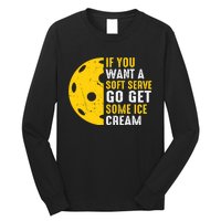 Soft Serve Ice Cream Paddleball Sports Pickleball Player Long Sleeve Shirt