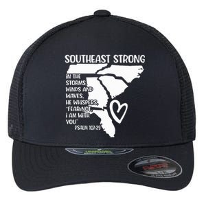 Southeast Strong In The Storms Winds And Waves He Whispers Flexfit Unipanel Trucker Cap