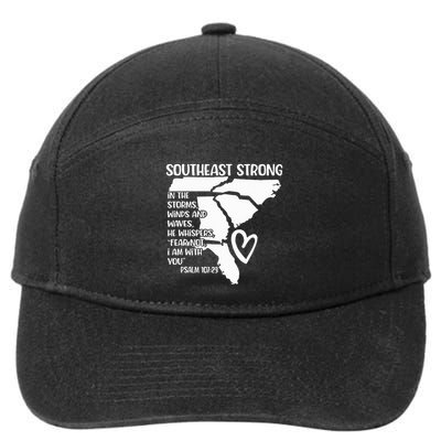 Southeast Strong In The Storms Winds And Waves He Whispers 7-Panel Snapback Hat