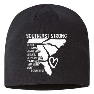 Southeast Strong In The Storms Winds And Waves He Whispers Sustainable Beanie