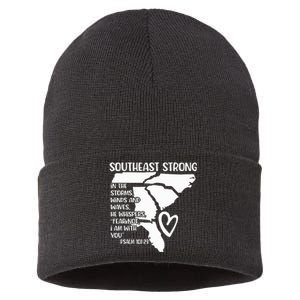 Southeast Strong In The Storms Winds And Waves He Whispers Sustainable Knit Beanie