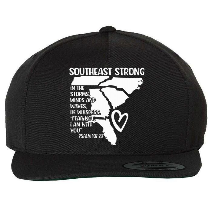 Southeast Strong In The Storms Winds And Waves He Whispers Wool Snapback Cap