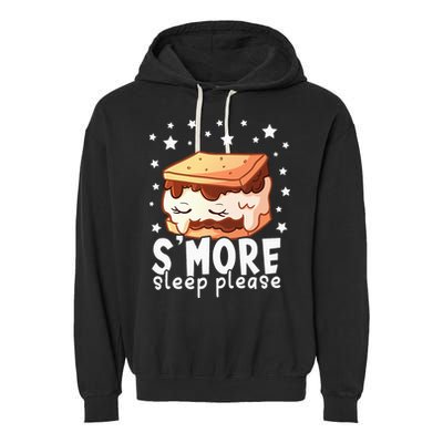 Smore Sleep I Marshmallow Pajamas Forcamping Garment-Dyed Fleece Hoodie