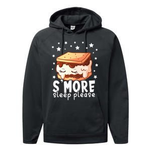 Smore Sleep I Marshmallow Pajamas Forcamping Performance Fleece Hoodie