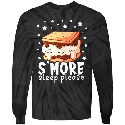 Smore Sleep I Marshmallow Pajamas Forcamping Tie-Dye Long Sleeve Shirt