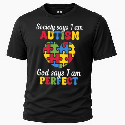 Society Says I Am Autism Go Days I Am Perfect Performance Shirt