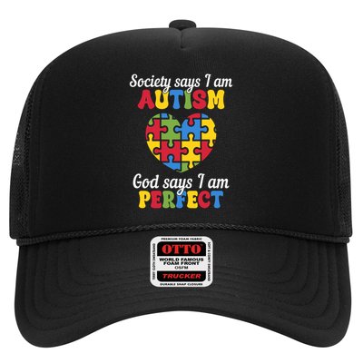 Society Says I Am Autism Go Days I Am Perfect Trucker Hat
