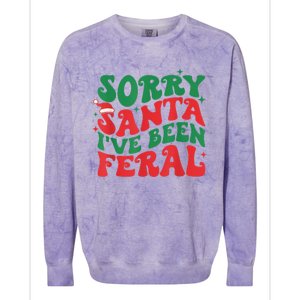 Sorry Santa IVe Been Feral Colorblast Crewneck Sweatshirt