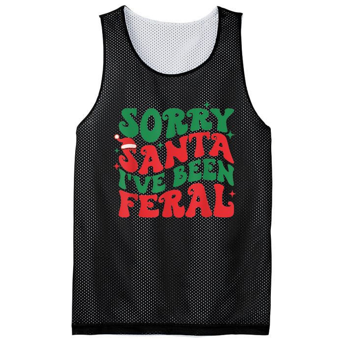 Sorry Santa IVe Been Feral Mesh Reversible Basketball Jersey Tank