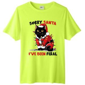 Sorry Santa IVe Been Feral Black Cat Christmas Tall Fusion ChromaSoft Performance T-Shirt