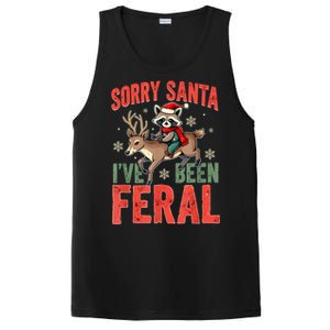 Sorry Santa I’Ve Been Feral Funny Raccoon Christmas PosiCharge Competitor Tank