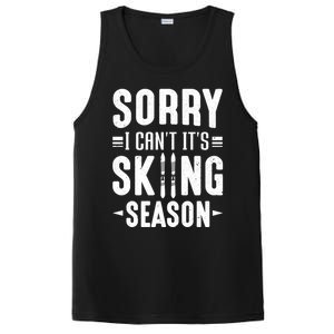 Skiier Sorry I Cant It Is Skiing Season Winter Ski Gift PosiCharge Competitor Tank