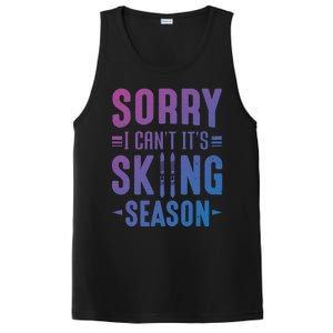 Skiier Sorry I Cant It Is Skiing Season Winter Ski Gift PosiCharge Competitor Tank