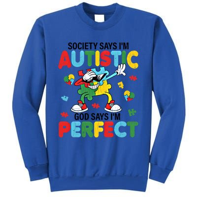 Society Says I Am Autistic Funny Autism Awareness Graphic Gift Sweatshirt