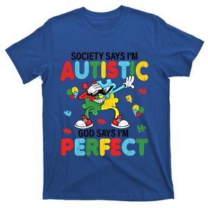 Society Says I Am Autistic Funny Autism Awareness Graphic Gift T-Shirt