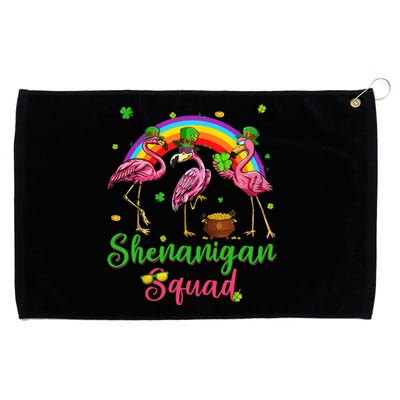 Shenanigan Squad Irish Flamingo Leprechaun St Patrick's Day Grommeted Golf Towel