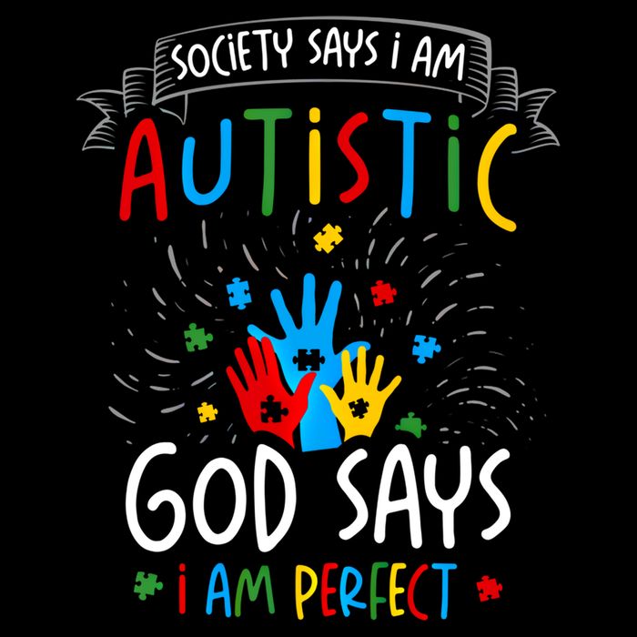 Society Says I Am Autistic God Says I Am Perfect Autism Gift Impact Tech Backpack