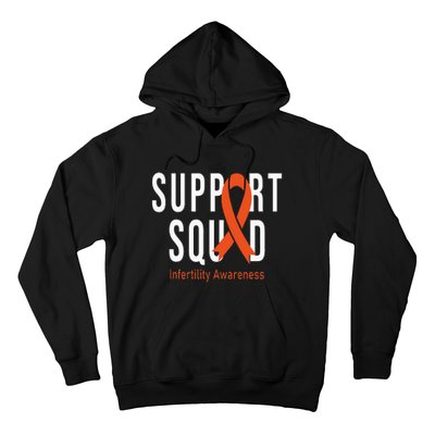 Support Squad Infertility Awareness Orange Ribbon Month Hoodie