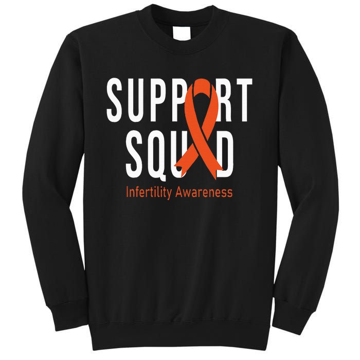 Support Squad Infertility Awareness Orange Ribbon Month Sweatshirt