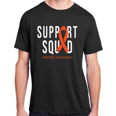 Support Squad Infertility Awareness Orange Ribbon Month Adult ChromaSoft Performance T-Shirt