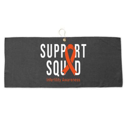 Support Squad Infertility Awareness Orange Ribbon Month Large Microfiber Waffle Golf Towel