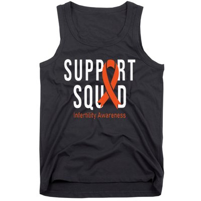 Support Squad Infertility Awareness Orange Ribbon Month Tank Top