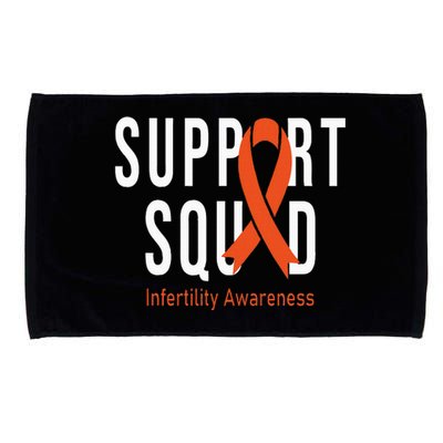 Support Squad Infertility Awareness Orange Ribbon Month Microfiber Hand Towel