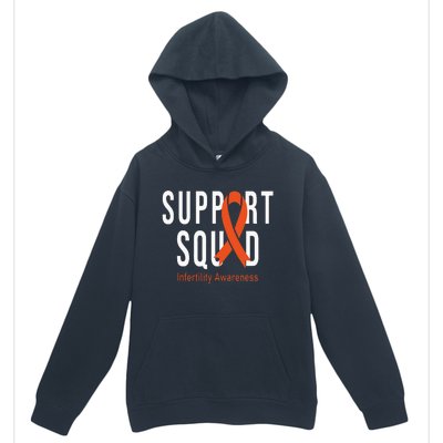 Support Squad Infertility Awareness Orange Ribbon Month Urban Pullover Hoodie