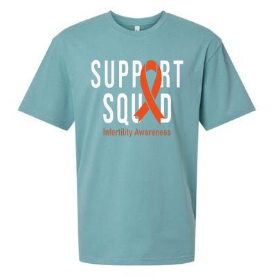 Support Squad Infertility Awareness Orange Ribbon Month Sueded Cloud Jersey T-Shirt