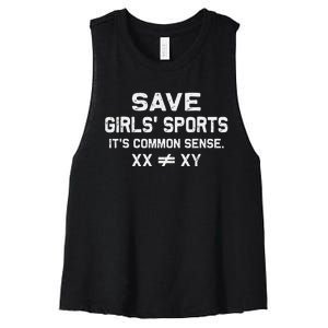 Save Sports Its Common Sense Xx Different To Xy Women's Racerback Cropped Tank