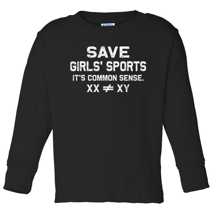 Save Sports Its Common Sense Xx Different To Xy Toddler Long Sleeve Shirt