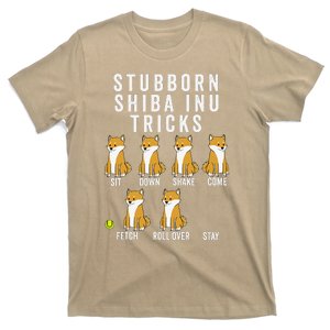 Stubborn Shiba Inu Tricks Funny Dog Gift T-Shirt