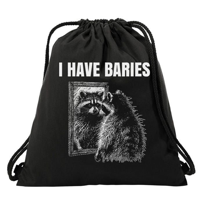 Sarcastic Saying I Have Rabies Meme Drawstring Bag