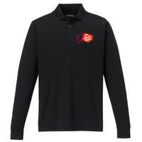 Sarah Slogan Its About Time Performance Long Sleeve Polo